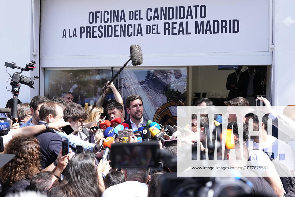 Enrique Riquelme attends the Media during the opening of his new campaign headquarters for his candidacy for the presidency of Real Madrid next to Bernabeu stadium on May 25, 2026, in Madrid, Spain. Madrid Spain - ZUMAa181 20260525_zaa_a181_008