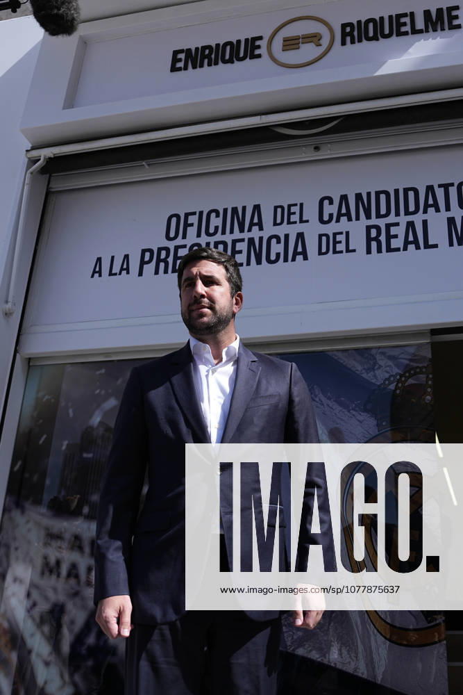Enrique Riquelme attends the Media during the opening of his new campaign headquarters for his candidacy for the presidency of Real Madrid next to Bernabeu stadium on May 25, 2026, in Madrid, Spain. Madrid Spain - ZUMAa181 20260525_zaa_a181_012