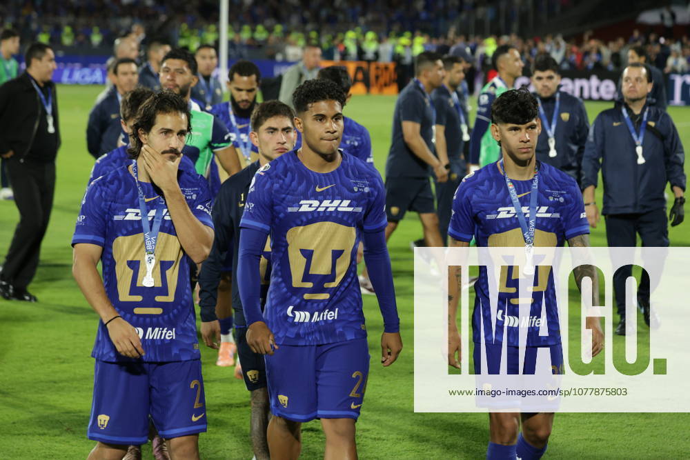 Pablo Bennevendo 2, Tony Leone 24 and Robert Morales 31 of Pumas during the final second leg match between Pumas UNAM and Cruz Azul as part of the Liga MX Torneo Clausura 2026 at Estadio Olimpico Universitario. on May 24, 2026 in Mexico City, Mexico. Mexico City Mexico - ZUMAe321 20260524_zsa_e321_110