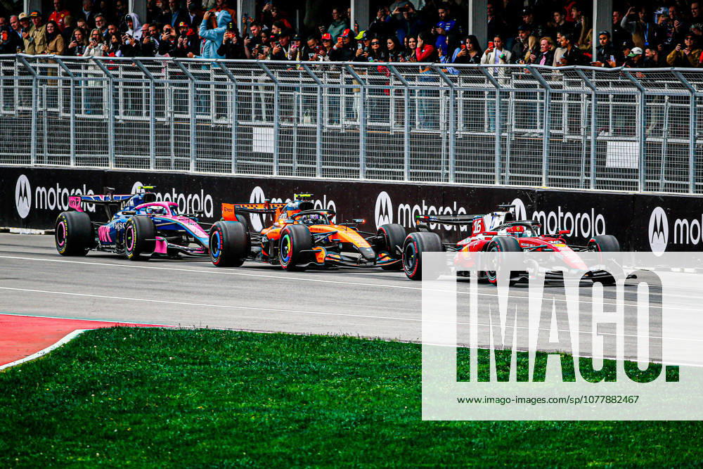 MOTORS - Formula 1 - Canadian Grand Prix 2026 Photo by IPA ABACAPRESS.COM85065840 - (16) Charles Leclerc (1) Lando Norris (GBR) - McLaren Mastercard F1 Team - McLaren MCL40 - Mercedes (43) Franco Colapinto (ARG) - BWT Alpine F1 Team - Alpine A526 - Mercedes during the Race of the Formula 1 AWS Canadian Grand Prix 2026 at Circuit Gilles Villeneuve in Montreal, Canada. Round 7 of the 2026 FIA Formula One World Championship, WM, Weltmeisterschaft held May 22-24, 2026. The Circuit Gilles Villeneuve on Ile Notre-Dame in Montreal, named after the legendary Ferrari driver, hosts the Sprint format for the seventh round. This event weekend features the F1 Sprint format, with a Sprint Shootout and Sprint Race in addition to the standard qualifying session and Grand Prix. during Canadian Grand Prix 2026, Formula 1 Championship in , , May 24 2026