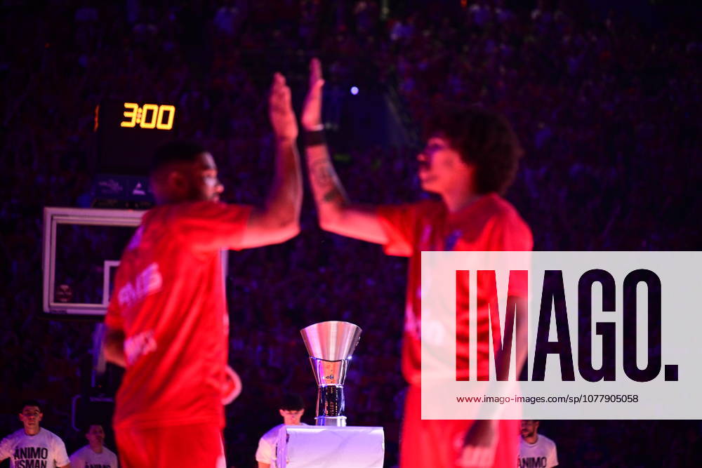 EuroLeague Basketball Final 4 - Champions Game, Olympiacos Piraeus vs Real Madrid - The trophy of the 2026 EuroLeague Championship Game Olympiacos Piraeus vs Real Madrid at Telekom Center Athens on May 24, 2026 in Athens, Greece. ATHENS Greece