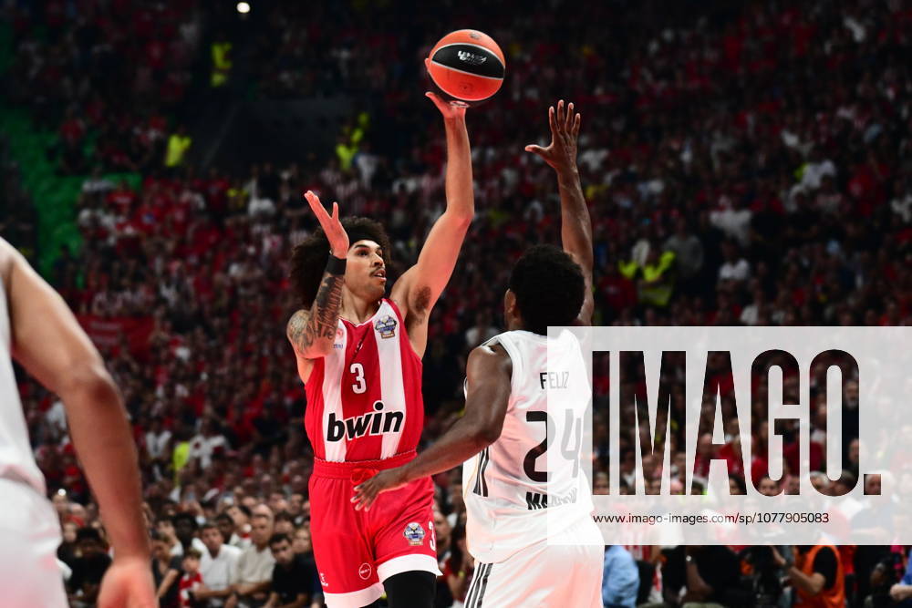EuroLeague Basketball Final 4 - Champions Game, Olympiacos Piraeus vs Real Madrid - Tyson Ward, 3 of Olympiacos Piraeus in action during the 2026 EuroLeague Championship Game Olympiacos Piraeus vs Real Madrid at Telekom Center Athens on May 24, 2026 in Athens, Greece. ATHENS Greece
