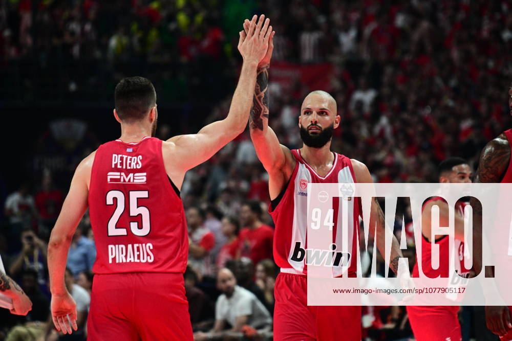 EuroLeague Basketball Final 4 - Champions Game, Olympiacos Piraeus vs Real Madrid - Evan Fournier, 94 of Olympiacos Piraeus during the 2026 EuroLeague Championship Game Olympiacos Piraeus vs Real Madrid at Telekom Center Athens on May 24, 2026 in Athens, Greece. ATHENS Greece
