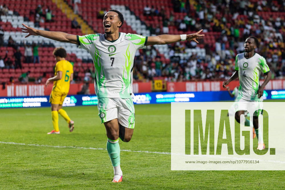 Nigeria v Zimbabwe, Unity Cup London 2026 GOAL 1-0.Nigeria forward Femi Azeez (7) celebrates after scoring a goal during the Unity Cup London 2026 match between Nigeria and Zimbabwe at The Valley, London, UK on 26 May 2026. London The Valley Greater London UK Editorial use only ,