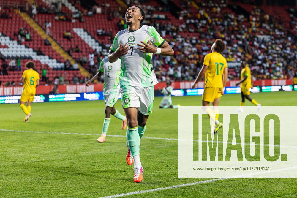 Nigeria v Zimbabwe, Unity Cup London 2026 GOAL 1-0.Nigeria forward Femi Azeez (7) celebrates after scoring a goal during the Unity Cup London 2026 match between Nigeria and Zimbabwe at The Valley, London, UK on 26 May 2026. London The Valley Greater London UK Editorial use only ,