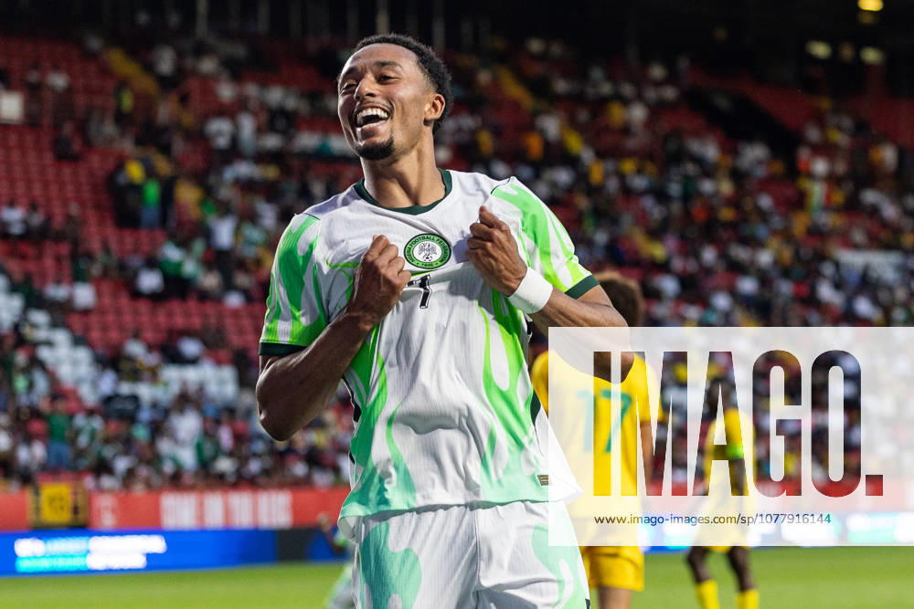 Nigeria v Zimbabwe, Unity Cup London 2026 GOAL 1-0.Nigeria forward Femi Azeez (7) celebrates after scoring a goal during the Unity Cup London 2026 match between Nigeria and Zimbabwe at The Valley, London, UK on 26 May 2026. London The Valley Greater London UK Editorial use only ,