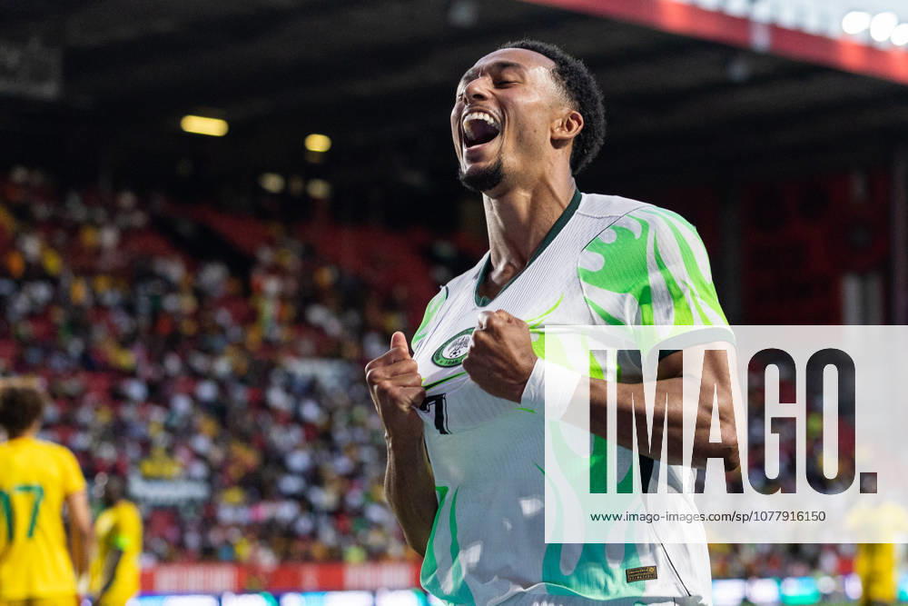 Nigeria v Zimbabwe, Unity Cup London 2026 GOAL 1-0.Nigeria forward Femi Azeez (7) celebrates after scoring a goal during the Unity Cup London 2026 match between Nigeria and Zimbabwe at The Valley, London, UK on 26 May 2026. London The Valley Greater London UK Editorial use only ,