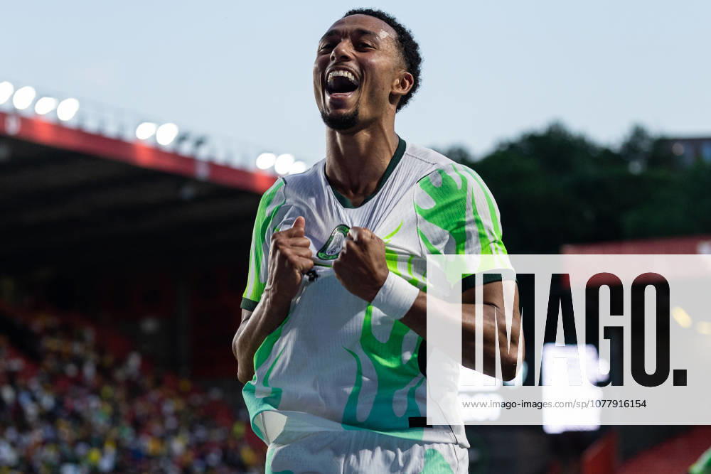 Nigeria v Zimbabwe, Unity Cup London 2026 GOAL 1-0.Nigeria forward Femi Azeez (7) celebrates after scoring a goal during the Unity Cup London 2026 match between Nigeria and Zimbabwe at The Valley, London, UK on 26 May 2026. London The Valley Greater London UK Editorial use only ,