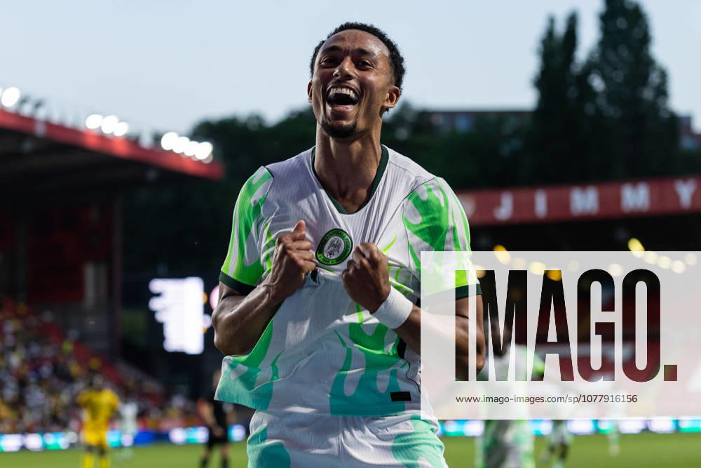 Nigeria v Zimbabwe, Unity Cup London 2026 GOAL 1-0.Nigeria forward Femi Azeez (7) celebrates after scoring a goal during the Unity Cup London 2026 match between Nigeria and Zimbabwe at The Valley, London, UK on 26 May 2026. London The Valley Greater London UK Editorial use only ,