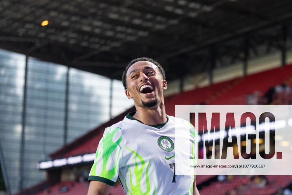 Nigeria v Zimbabwe, Unity Cup London 2026 GOAL 1-0.Nigeria forward Femi Azeez (7) celebrates after scoring a goal during the Unity Cup London 2026 match between Nigeria and Zimbabwe at The Valley, London, UK on 26 May 2026. London The Valley Greater London UK Editorial use only ,