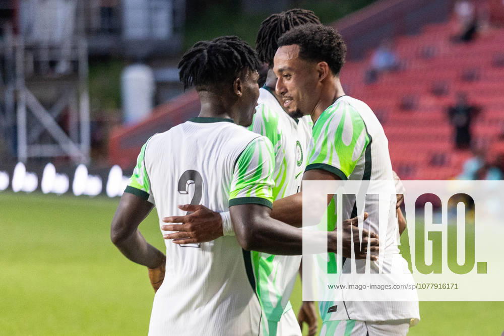 Nigeria v Zimbabwe, Unity Cup London 2026 GOAL 1-0.Nigeria forward Femi Azeez (7) celebrates with teammates after scoring a goal during the Unity Cup London 2026 match between Nigeria and Zimbabwe at The Valley, London, UK on 26 May 2026. London The Valley Greater London UK Editorial use only ,