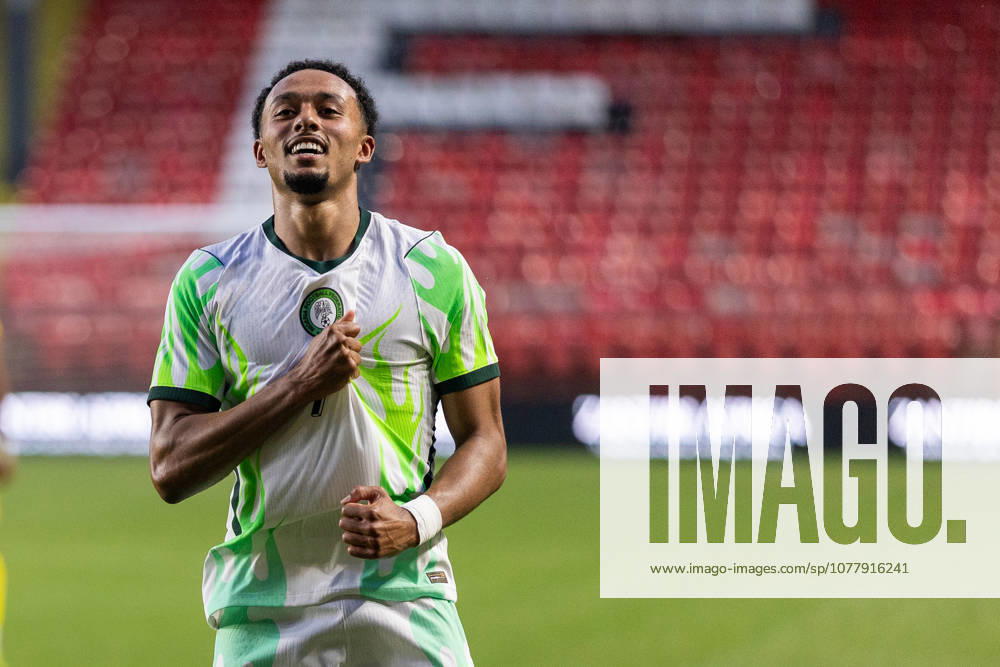 Nigeria v Zimbabwe, Unity Cup London 2026 GOAL 1-0.Nigeria forward Femi Azeez (7) celebrates after scoring a goal during the Unity Cup London 2026 match between Nigeria and Zimbabwe at The Valley, London, UK on 26 May 2026. London The Valley Greater London UK Editorial use only ,