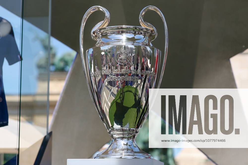 SOCCER - 2025-2026 UEFA Champions League final , Paris vs Arsenal The UEFA Champions League trophy displayed inside the fan zone ahead of the 2025-2026 UEFA Champions League Final between Paris and Arsenal in Budapest Budapest Puskas Arena ,Budapest Puskas Arena Hungary