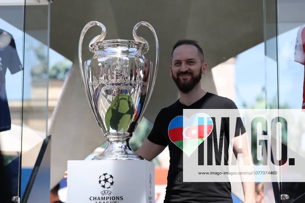 SOCCER - 2025-2026 UEFA Champions League final , Paris vs Arsenal The UEFA Champions League trophy displayed inside the fan zone ahead of the 2025-2026 UEFA Champions League Final between Paris and Arsenal in Budapest Budapest Puskas Arena ,Budapest Puskas Arena Hungary