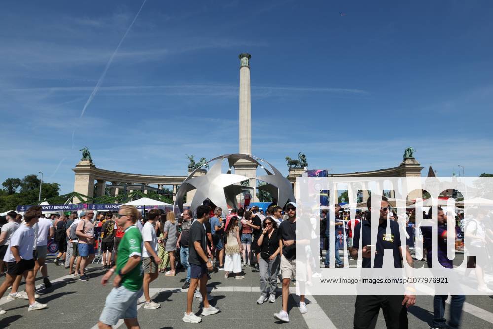 SOCCER - 2025-2026 UEFA Champions League final , Paris vs Arsenal General view of the fan zone ahead of the 2025-2026 UEFA Champions League Final between Paris and Arsenal in Budapest, showing crowds and pre match atmosphere Budapest Puskas Arena ,Budapest Puskas Arena Hungary