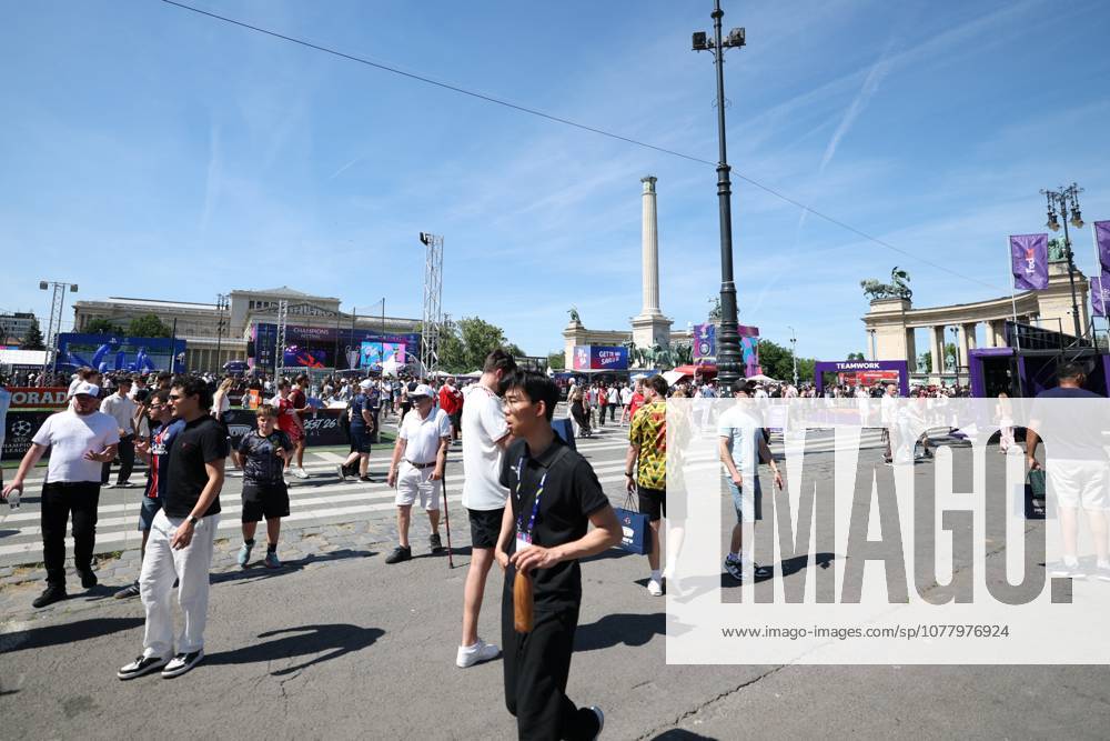 SOCCER - 2025-2026 UEFA Champions League final , Paris vs Arsenal General view of the fan zone ahead of the 2025-2026 UEFA Champions League Final between Paris and Arsenal in Budapest, showing crowds and pre match atmosphere Budapest Puskas Arena ,Budapest Puskas Arena Hungary