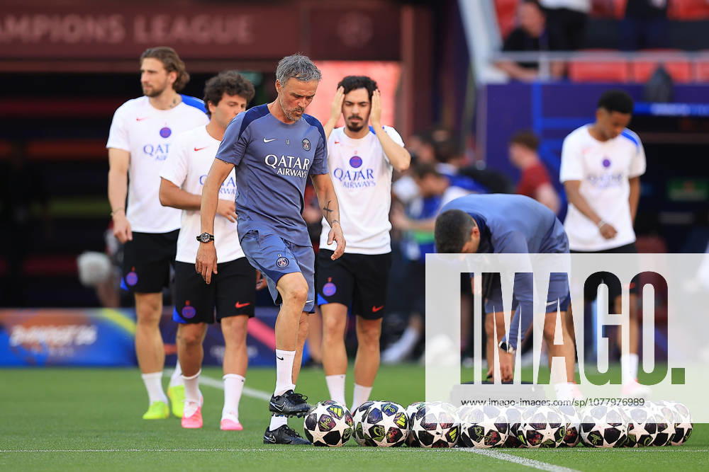 Paris Saint-Germain, Open Training Session Paris Saint-Germain Manager Luis Enrique during the open training session for Paris Saint-Germain ahead of the Champions League Cup Final at Puskas Arena Park, Budapest, Hungary on 29 May 2026. Budapest Puskas Arena Park Hungary Editorial use only ,