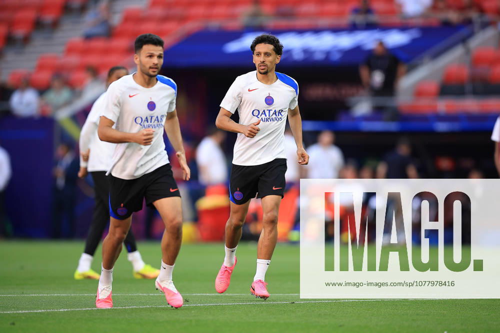 Paris Saint-Germain, Open Training Session Paris Saint-Germain Defender Marquinhos (5) during the open training session for Paris Saint-Germain ahead of the Champions League Cup Final at Puskas Arena Park, Budapest, Hungary on 29 May 2026. Budapest Puskas Arena Park Hungary Editorial use only ,