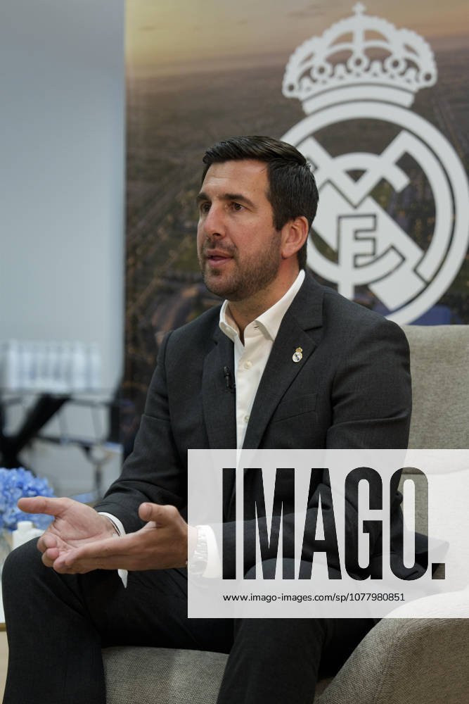 Enrique Riquelme attends an interview for Europa Press at his Electoral Headquarters at Paseo de la Castellana on May 29, 2026, in Madrid, Spain. Madrid Spain - ZUMAa181 20260529_zaa_a181_003