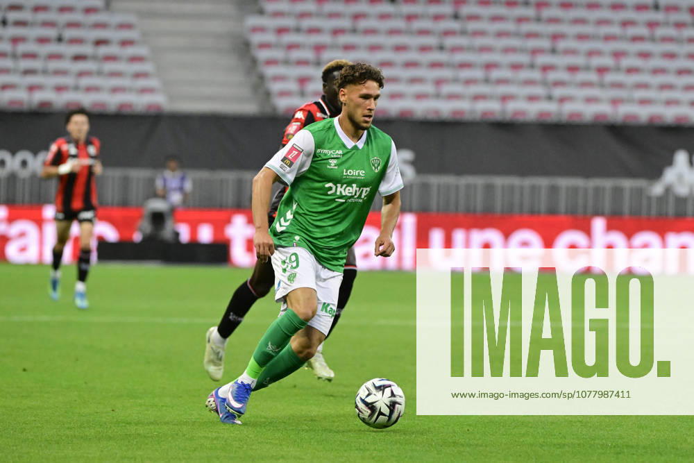 Lucas Stassin (ASSE) - Ligue 1 McDonalds play off match between OGC Nice and AS Saint-Etienne on May 29, 2026 at the Allianz Riviera Stadium in Nice.