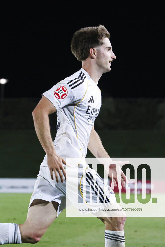 Real Madrid Castilla vs CE Sabadell, on the playoff matchday of the 2025 26 Primera Federacion Third Division of Spain May 29, 2026, Madrid, Spain Cesar Palacios celebrates his goal during the Primera Division championship football match between Real Madrid Castilla and CD Sabadell on 29 May 2026 at Estadio Alfredo Di Stefano in Madrid, Spain Madrid Madrid Madrid Spain