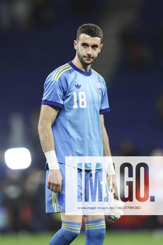 Spain Vs Egypt - national team, Nationalteam Friendly Match Joan Garcia of Spain during the friendly match between the Spanish and Egyptian national teams at RCD Stadium in Barcelona, Spain, in March 2026. The match takes place prior to the FIFA World Cup, WM, Weltmeisterschaft, Fussball Barcelona Spain