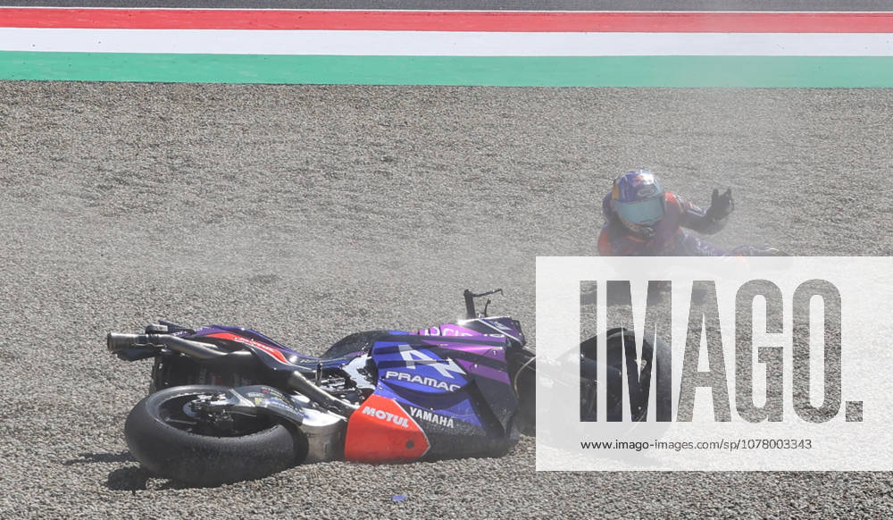 Autodromo Internazionale del Mugello, Mugello, MotoGP Italian Grand Prix 2026 ,in the picture accident of Toprak Razgatlioglu TUK , Prima Pramac Yamaha MotoGP Photo by Hasan Bratic DeFodi Images