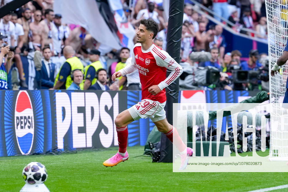 Paris Saint-Germain v Arsenal FC - UEFA Champions League Final 2026 Kai Havertz of Arsenal FC celebrates after scoring during the UEFA Champions League Final match between Paris Saint-Germain FC and Arsenal FC at Puskas Arena on May 30, 2026 in Budapest, Hungary Budapest Puskas Arena Hungary Hungary