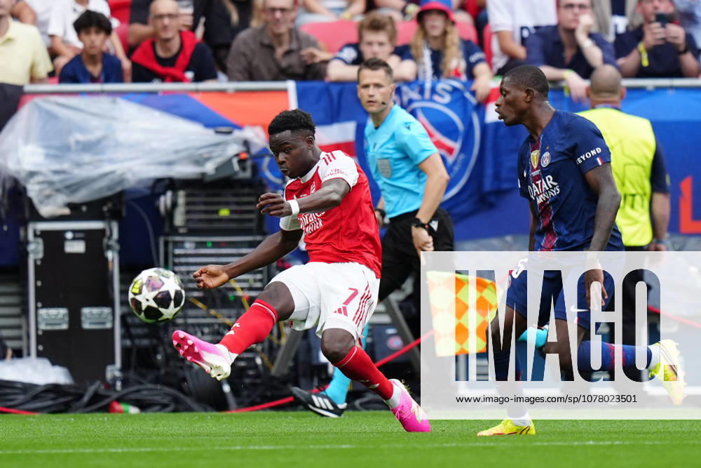 Paris Saint-Germain v Arsenal FC - UEFA Champions League Final 2026 Bukayo Saka of Arsenal FC during the UEFA Champions League Final match between Paris Saint-Germain FC and Arsenal FC at Puskas Arena on May 30, 2026 in Budapest, Hungary Budapest Puskas Arena Hungary Hungary