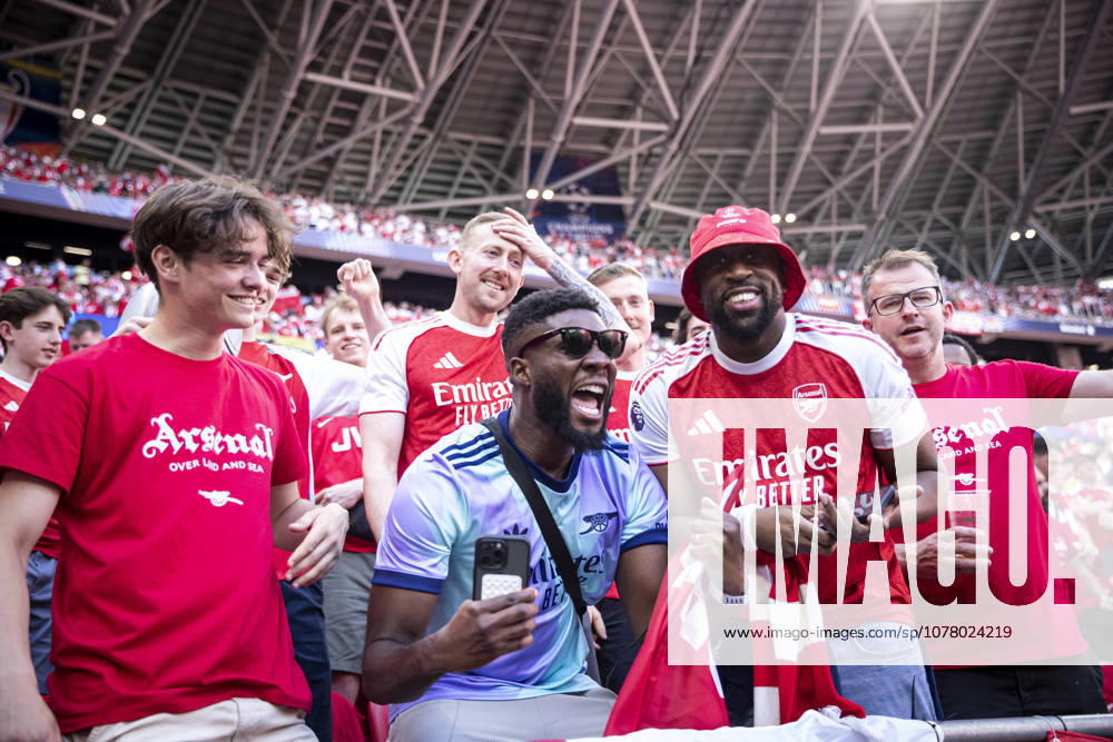 Football: Finale EUFA Champions League 2025-2026 - Paris Saint Germanin (PSG) V Arsenal - Puskas Arà na de Budapest Hongrie - 30 05 2026 Ambiance avec les supporters de l à quipe de Arsenal