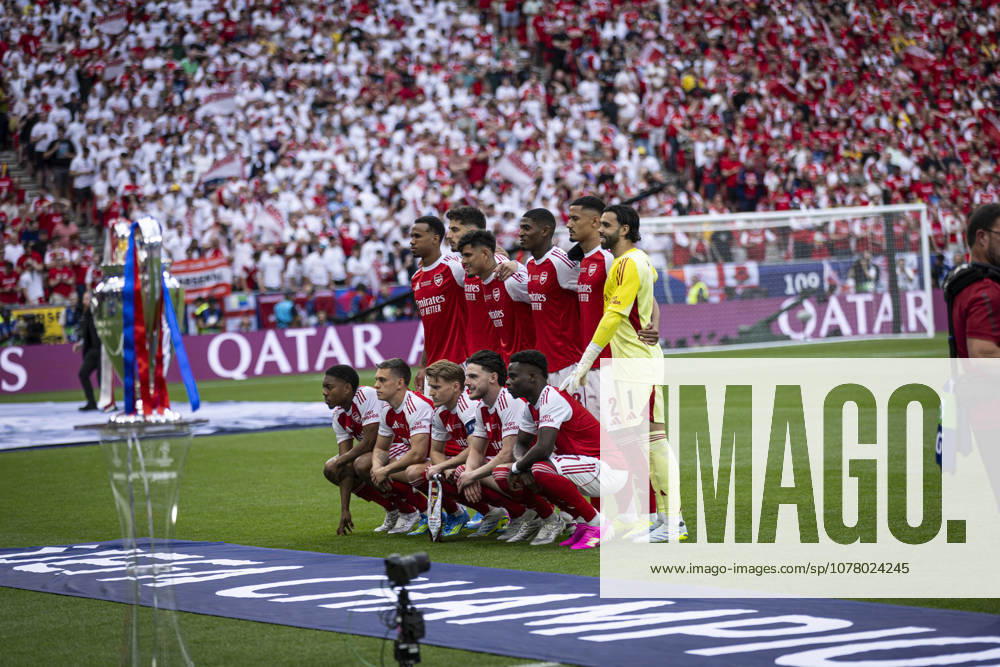 Football: Finale EUFA Champions League 2025-2026 - Paris Saint Germanin (PSG) V Arsenal - Puskas ArÃ na de Budapest Hongrie - 30 05 2026 Photo equipe Arsenal