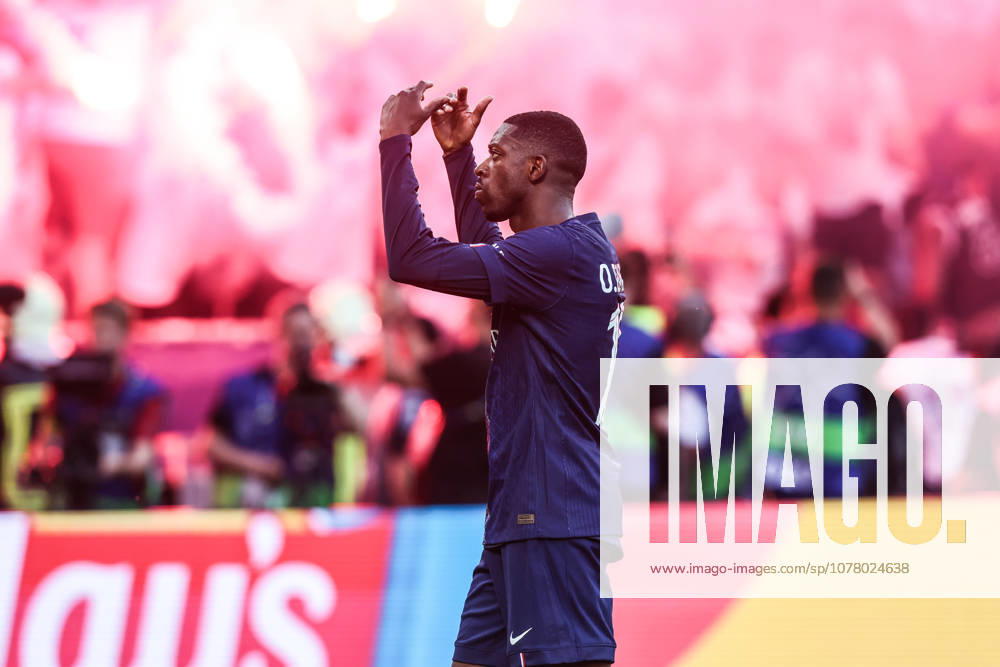Sport, Football, UEFA Champions League season 2025 2026 Final Paris Saint Germain FC Arsenal 30 05 2026, Puskas Arena Budapest Goal celebration Paris Saint Germain after Ousmane Dembele Paris scored a penalty to equalize the score at 1 1, the players rejoice Budapest Puskas Arena Hungary