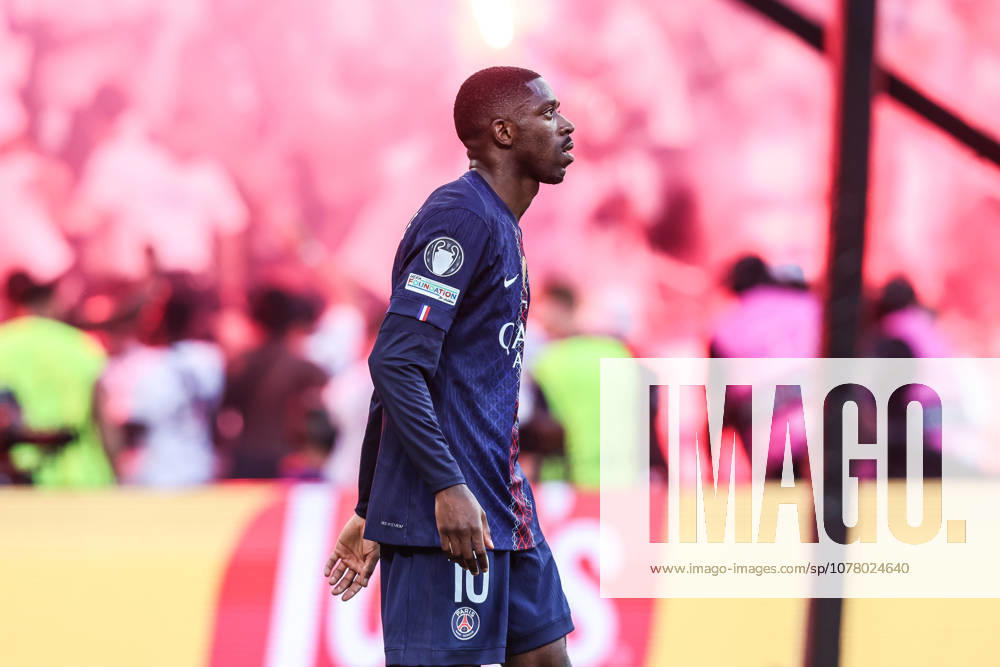 Sport, Football, UEFA Champions League season 2025 2026 Final Paris Saint Germain FC Arsenal 30 05 2026, Puskas Arena Budapest Goal celebration Paris Saint Germain after Ousmane Dembele Paris scored a penalty to equalize the score at 1 1, the players rejoice Budapest Puskas Arena Hungary