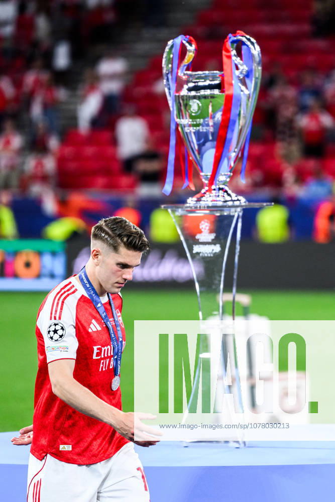Viktor Gyökeres of Arsenal looks dejected after the UEFA Champions League final match between Paris Saint Germain and Arsenal on May 30, 2026 in Budapest Photo Maxim Thore BILDBYRAN kod MT MT1056 fotboll football soccer fotball uefa champions league champions league paris saint germain arsenal bbeng depp