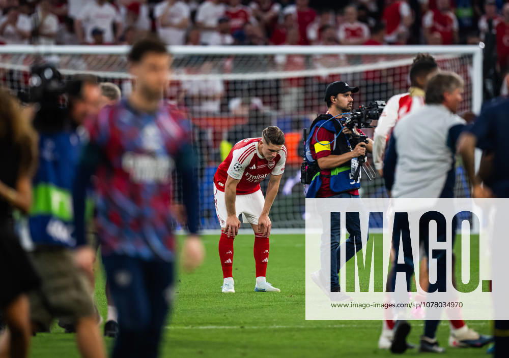 Viktor Gyökeres of Arsenal looks dejected after the UEFA Champions League final match between Paris Saint Germain and Arsenal on May 30, 2026 in Budapest Photo Maxim Thorà BILDBYRAN kod MT MT1056 fotboll football soccer fotball uefa champions league champions league paris saint germain arsenal bbeng interiör depp