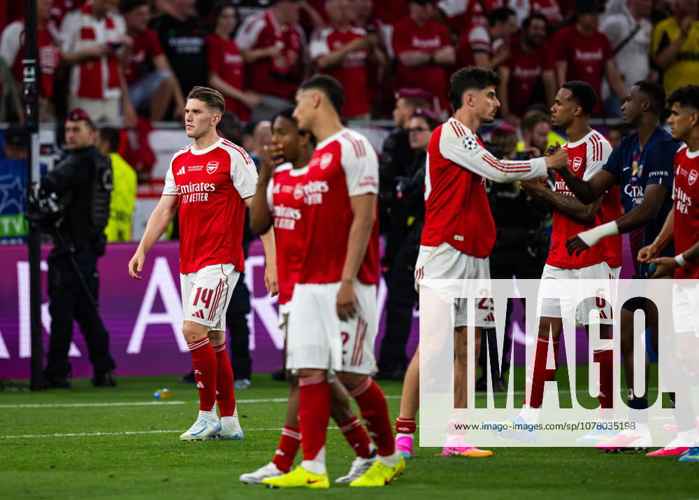 Viktor Gyökeres of Arsenal looks dejected after the UEFA Champions League final match between Paris Saint Germain and Arsenal on May 30, 2026 in Budapest Photo Maxim Thorà BILDBYRAN kod MT MT1056 fotboll football soccer fotball uefa champions league champions league paris saint germain arsenal bbeng interiör depp