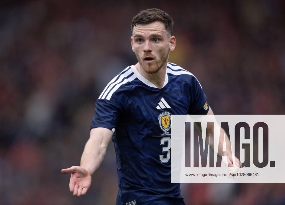 Scotland v Curacao - International Friendly, Länderspiel, Nationalmannschaft GLASGOW, SCOTLAND - MAY 30: Andy Robertson of Scotland during the international friendly match between Scotland and Curacao at Hampden Park on May 30, 2026 in Glasgow, United Kingdom. Andy Robertson Glasgow Hampden Park Scotland United Kingdom