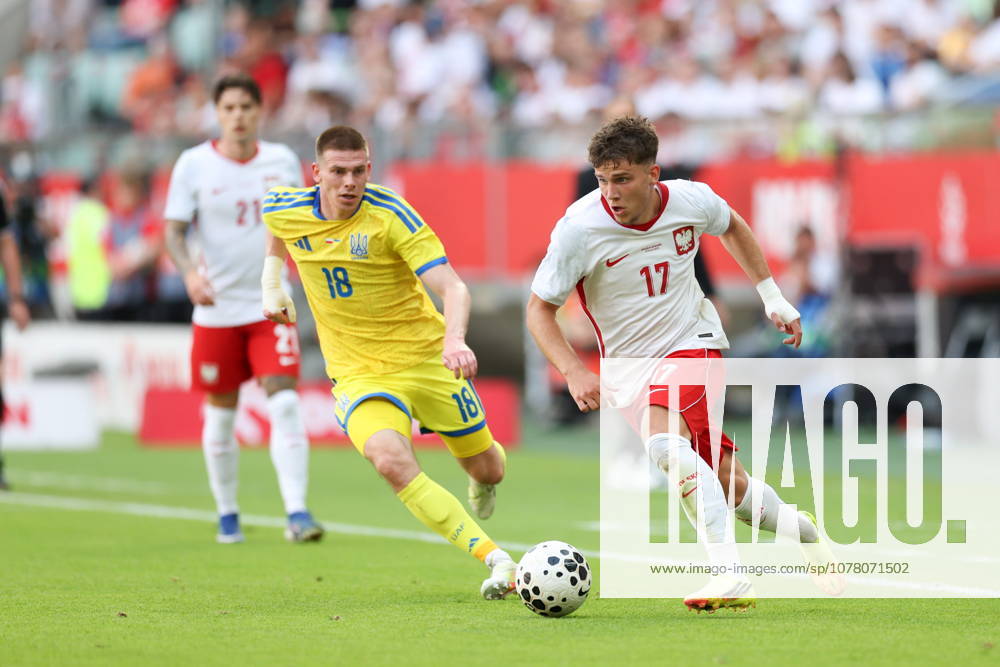 WROCLAW 31.05.2026 MIEDZYNARODOWY MECZ TOWARZYSKI: POLSKA - UKRAINA --- International Friendly, Länderspiel, Nationalmannschaft FOOTBALL MATCH: POLAND - UKRAINE OLEH OCZERETKO OSKAR PIETUSZEWSKI FOT. PIOTR KUCZA FOTOPYK NEWSPIX.PL --- newspix.pl POLAND OUT!