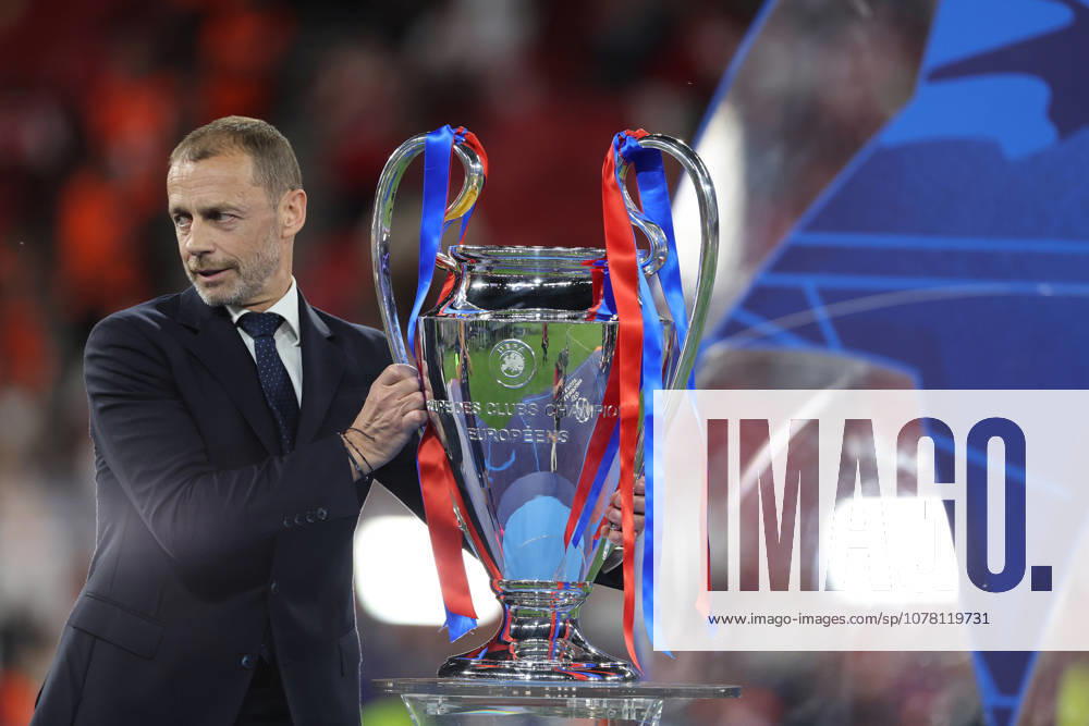 Aleksander Ceferin , PSG gewinnt die Champions League , PSG Paris Saint Germain-Arsenal Champions League Finale , Fußball , in dem Puskas Arena Stadion , in Budapest , Ungarn . Mai 30 , 2026 . Photo by: Davide Elias IPA Photo Pressefoto DENL
