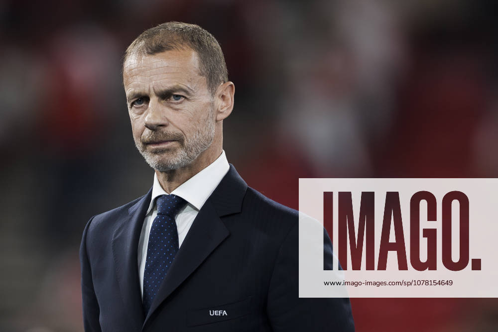 Paris Saint-Germain FC v Arsenal FC - UEFA Champions League Aleksander Ceferin, president of UEFA, looks on during the award ceremony following the UEFA Champions League 2025 26 final football match between Paris Saint-Germain FC and Arsenal FC. Budapest Hungary