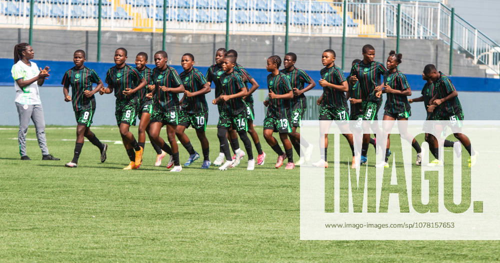 Nigeria v Guinea - 2026 FIFA U-17 Women s World Cup Qualifier Nigeria s U-17 women s national team, Nationalteam the Flamingos, warm up during their 6-0 (11-0 aggregate) victory over Guinea U-17 in the second leg of the 2026 FIFA U-17 Women s World Cup Qualifier at Remo Stadium in Ikenne, Ogun State, Nigeria, on May 31, 2026. The victory advances Nigeria to the final round of the qualifiers for the 2026 FIFA U-17 Women s World Cup in Morocco. Ikenne Nigeria