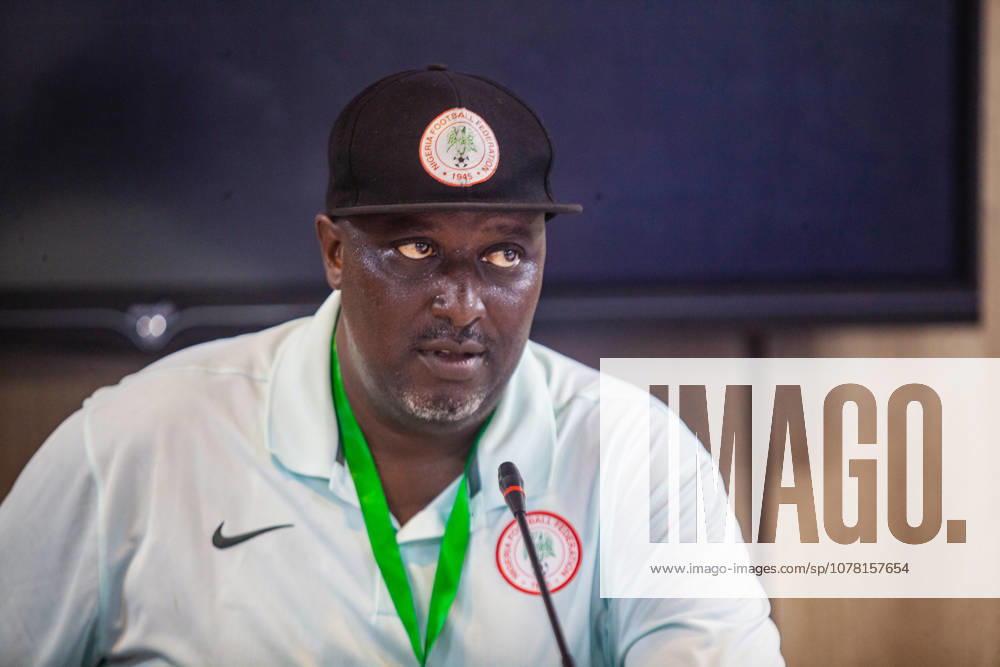 Nigeria v Guinea - 2026 FIFA U-17 Women s World Cup Qualifier Hakeem Ishola Busari, Head Coach of the Flamingos, speaks during a post-match interview after Nigeria s U-17 women s national team, Nationalteam the Flamingos, achieve a 6-0 (11-0 aggregate) victory over Guinea U-17 in the second leg of the 2026 FIFA U-17 Women s World Cup Qualifier at Remo Stadium in Ikenne, Ogun State, Nigeria, on May 31, 2026. The victory advances Nigeria to the final round of the qualifiers for the 2026 FIFA U-17 Women s World Cup in Morocco. Ikenne Nigeria