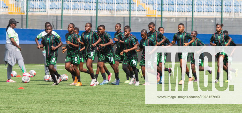 Nigeria v Guinea - 2026 FIFA U-17 Women s World Cup Qualifier Nigeria s U-17 women s national team, Nationalteam the Flamingos, warm up during their 6-0 (11-0 aggregate) victory over Guinea U-17 in the second leg of the 2026 FIFA U-17 Women s World Cup Qualifier at Remo Stadium in Ikenne, Ogun State, Nigeria, on May 31, 2026. The victory advances Nigeria to the final round of the qualifiers for the 2026 FIFA U-17 Women s World Cup in Morocco. Ikenne Nigeria
