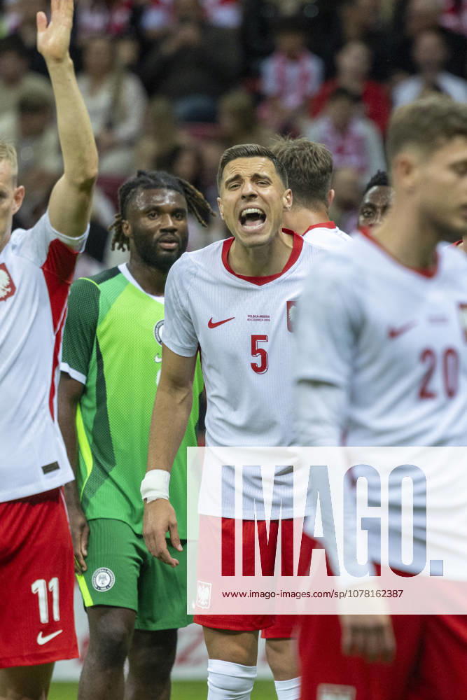 Poland - Nigeria 03.06.2026 football, Warsaw, PGE National Stadium, FIFA , friendly international game match Poland - Nigeria ( mecz towarzyski, pilka nozna, Polska - Nigeria ) image shows: Jan Bednarek (5) photo Katarzyna Plewczynska Fotostyk