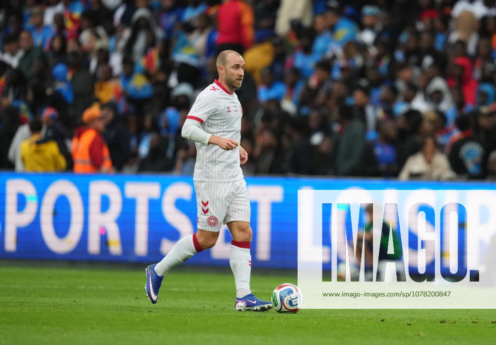 Christian Eriksen Denmark controls the ball during DR Congo and Denmark, UEFA International Friendly, Stade Maurice Dufrasne, Liege, Belgium on June 3, 2026 Thor Wegner DeFodi Images Photo by DeFodi Images