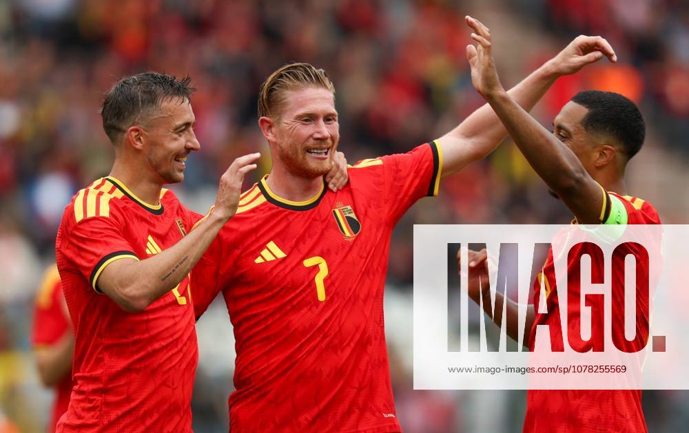 Belgium s Kevin De Bruyne celebrates after scoring during a friendly soccer game between Belgian national team, Nationalteam Red Devils and Tunisia, Saturday 06 June 2026 in Brussels, part of the preparations for the 2026 FIFA World Cup, WM, Weltmeisterschaft, Fussball VIRGINIExLEFOUR x176305528x