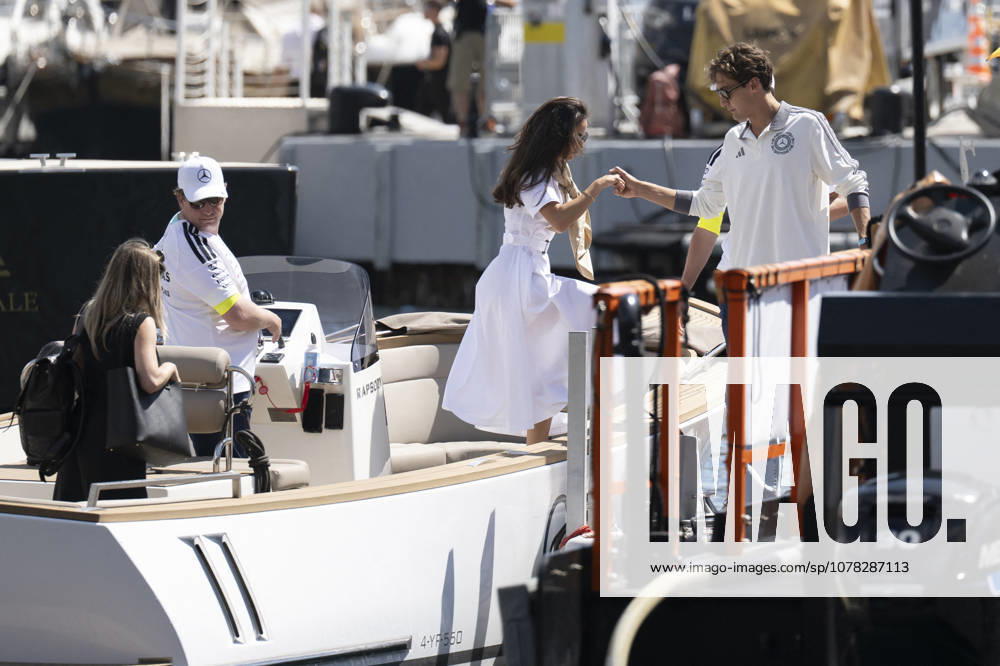 F1 Louis Vuitton Monaco Grand Prix - George Russell And Carmen Montero Mundt 63 George Russell (Mercedes) and his girlfriend Carmen Montero Mundt during Qualifying session ahead of the F1 Grand Prix of Monaco at Circuit de Monaco on June 06, 2026 in Monte-Carlo, Monaco.Photo by Eliot Blondet ABACAPRESS.COM Monaco France Monaco