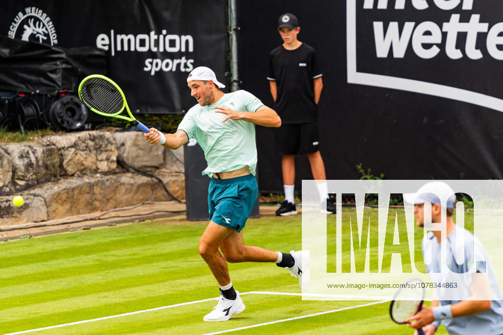 Yannik Hanfmann (GER) during the Doubles Match between Yannik Hanfmann (GER) and Jan-Lennard Struff (GER) vs. Sadio Doumbia (FRA) and Santiago Gonzalez (MEX) at BOSS OPEN 2026, Tennisanlage Weissenhof on June 08, 2026 in Stuttgart, Germany. Baden-Württemberg Germany