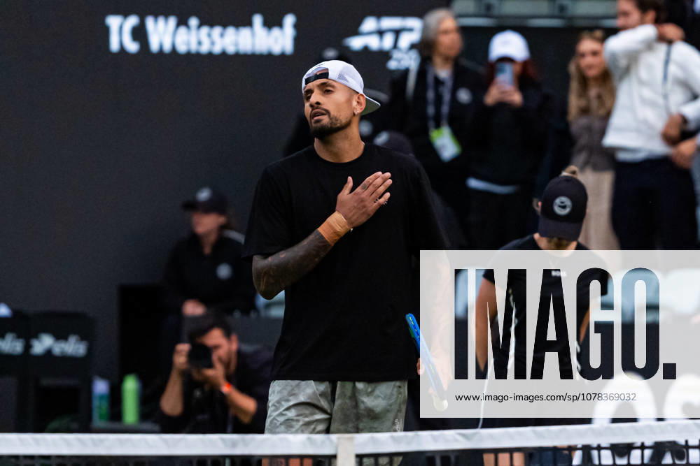 Nick Kyrgios (AUS) after his Win in the Singles Match between Nick Kyrgios (AUS) vs. Cornetin Moutet (FRA)at BOSS OPEN 2026, Tennisanlage Weissenhof on June 09, 2026 in Stuttgart, Germany. Baden-Württemberg Germany