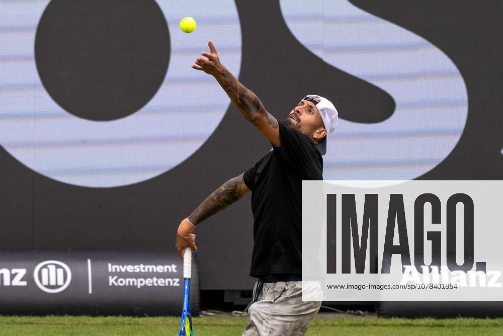 Nick Kyrgios AUS Germany, Stuttgart, 11 06 2026, Tennis, Boss Open, Day 6, 2026, Round of 16, S Shimabukuro JPN N Kyrgios AUS , TC Weissenhof, Center Court